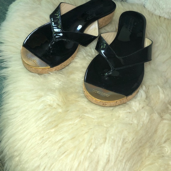Jimmy Choo Black Patent Leather flip-flops size 36 (US 6) - Picture 8 of 13